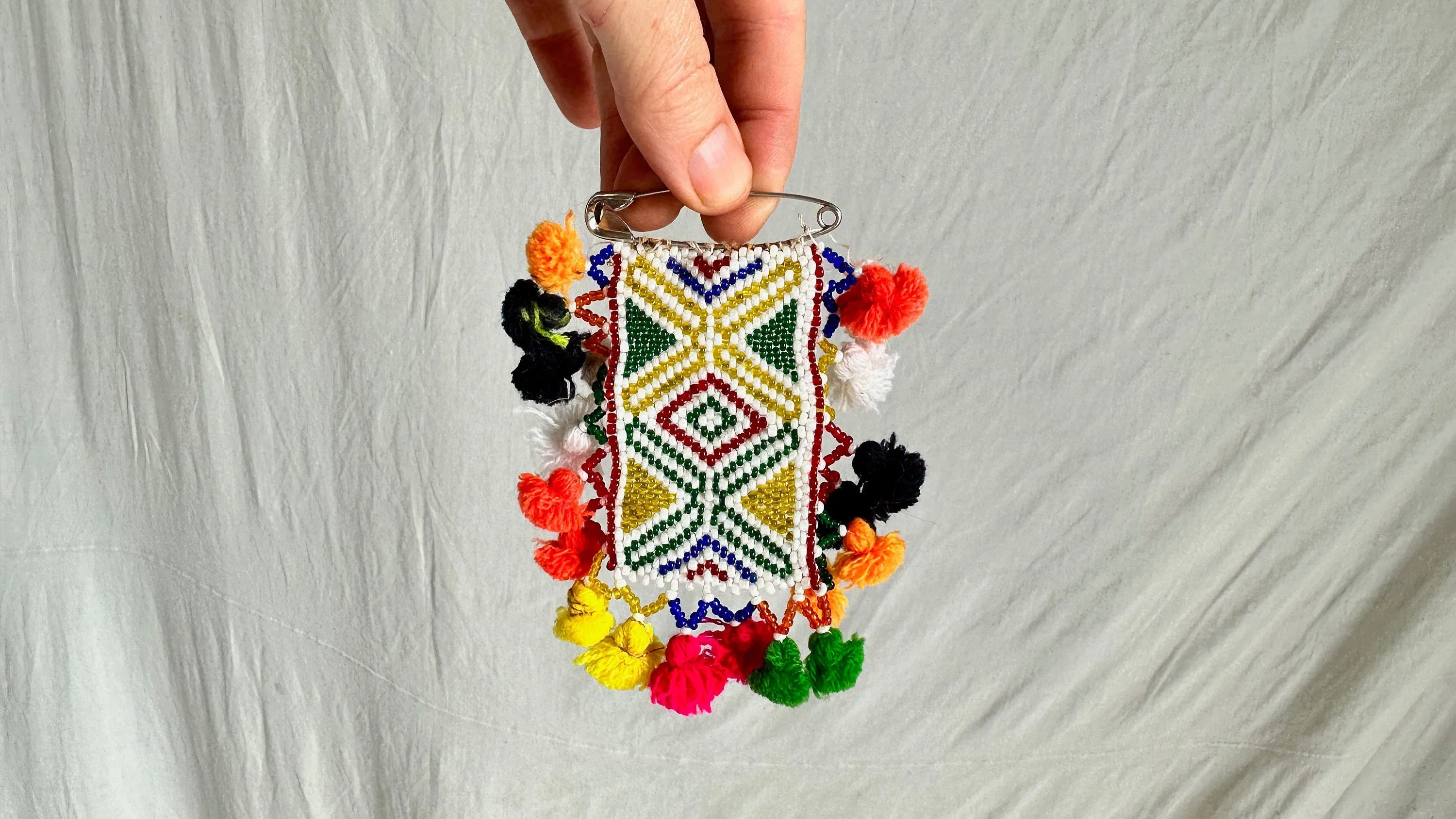Banni Beaded Brooch. Kutch. 1061