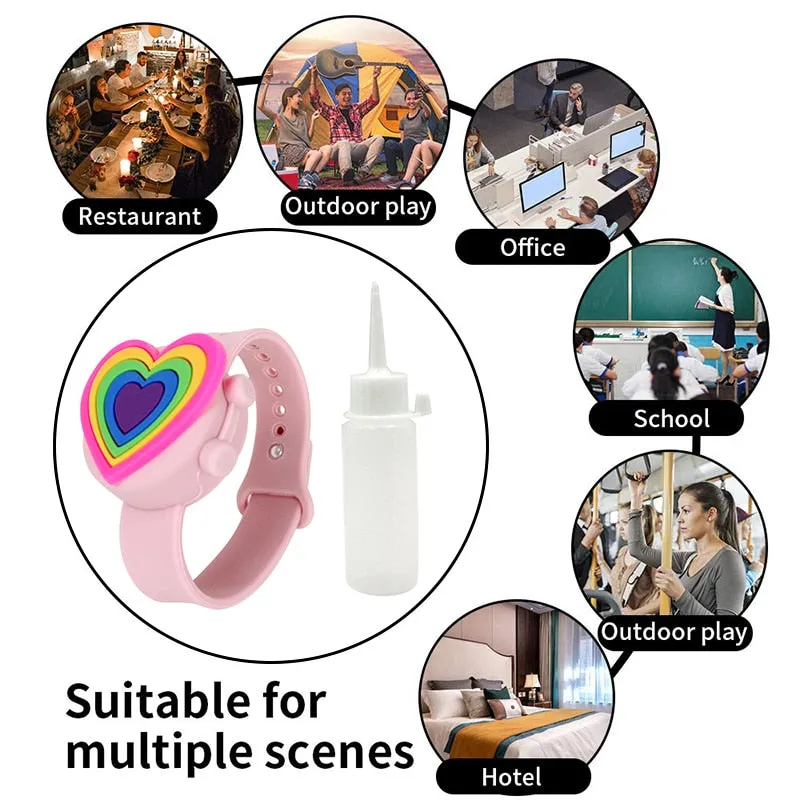 Cartoon Hand Sanitizer Bracelet Portable Disinfectant  Silicone Wristband