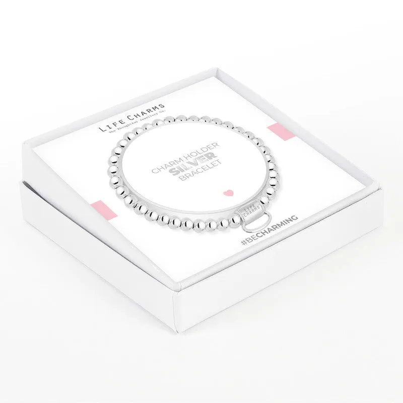 CHARM HOLDER SILVER BRACELET