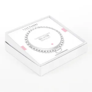 CHARM HOLDER SILVER BRACELET