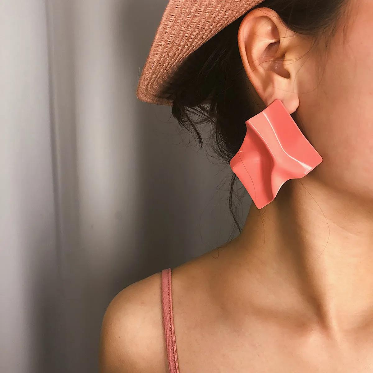 Geometric Color Painted Earrings - Vienna Verve Collection