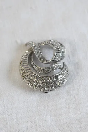 Glitz   glam circular brooch