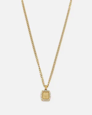 Guess Mainline 21" Lion 15 5mm Charm Necklace Gold
