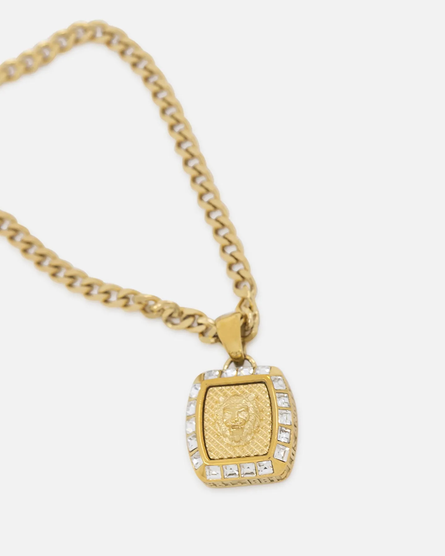 Guess Mainline 21" Lion 15 5mm Charm Necklace Gold