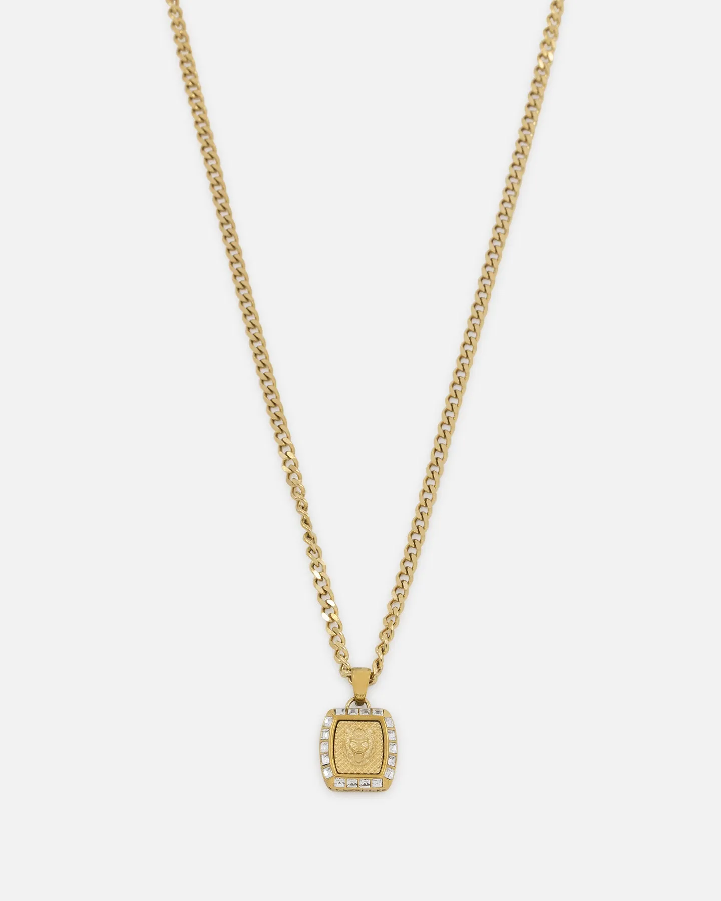 Guess Mainline 21" Lion 15 5mm Charm Necklace Gold