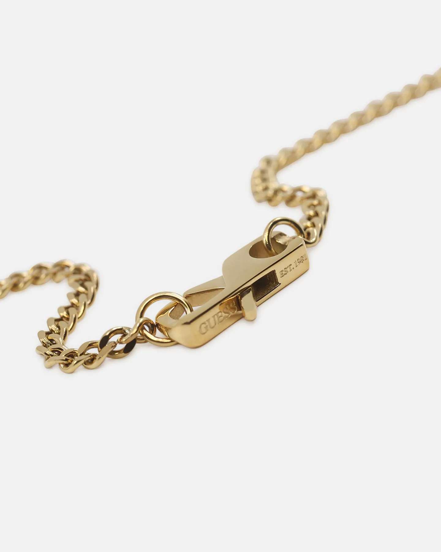Guess Mainline 21" Lion 15 5mm Charm Necklace Gold