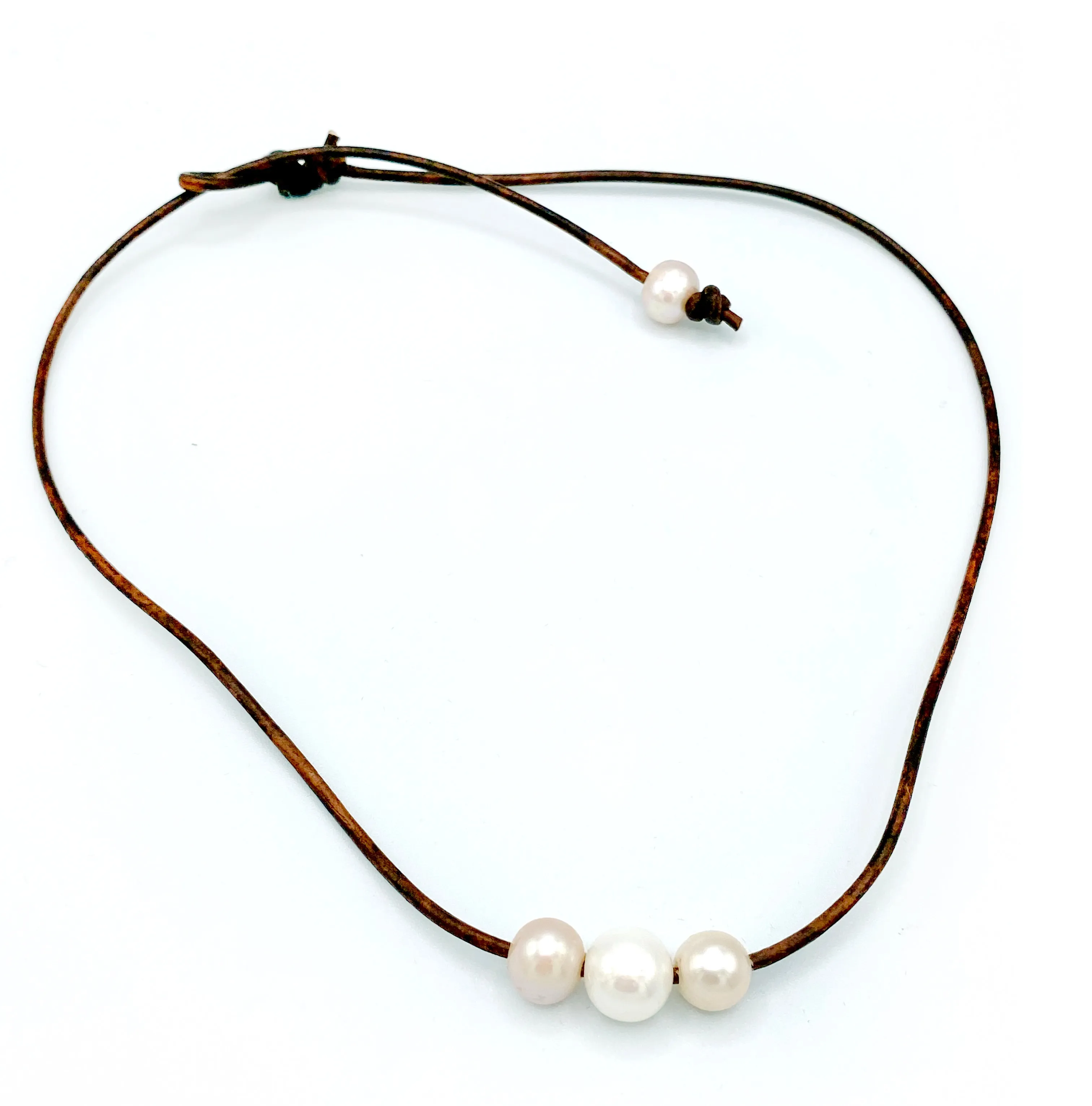 HC 3 Bead Freshwater Pearl Necklace