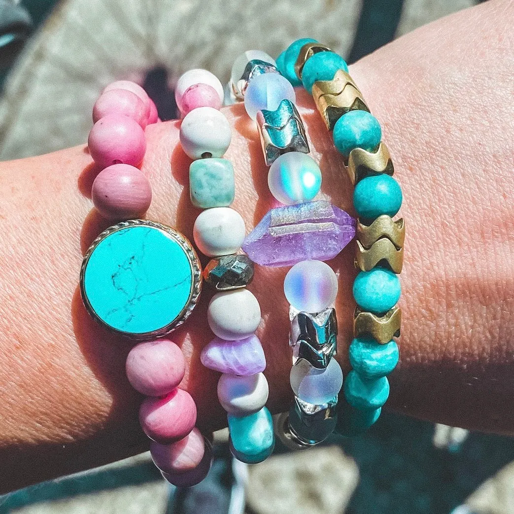 Never Give Up Warrior Amazonite Bracelet
