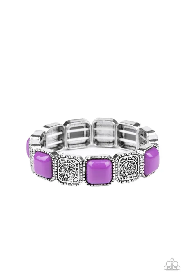Paparazzi Bracelet ~ Trendy Tease - Purple