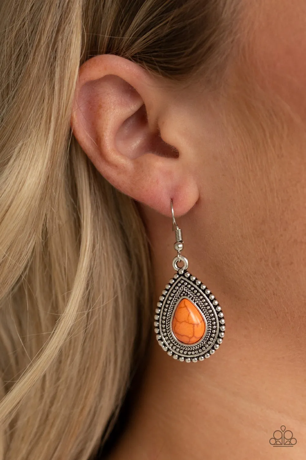 Paparazzi Happy Horizons - Orange Earrings
