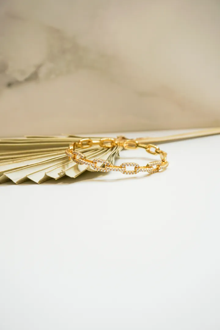 Pave Chain Link Bracelet