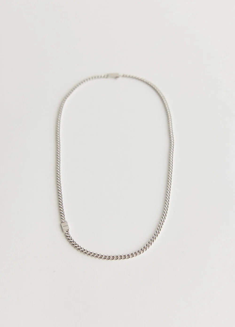 Side Pendant Curb Chain Necklace