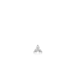 Silver Trio Sparkle Barbell Single Earring
