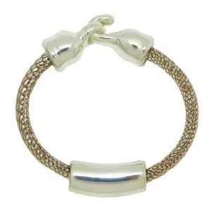 Simon Sebbag Sterling Silver 925 Bead Bracelet Sueded Pearl Leather 230P