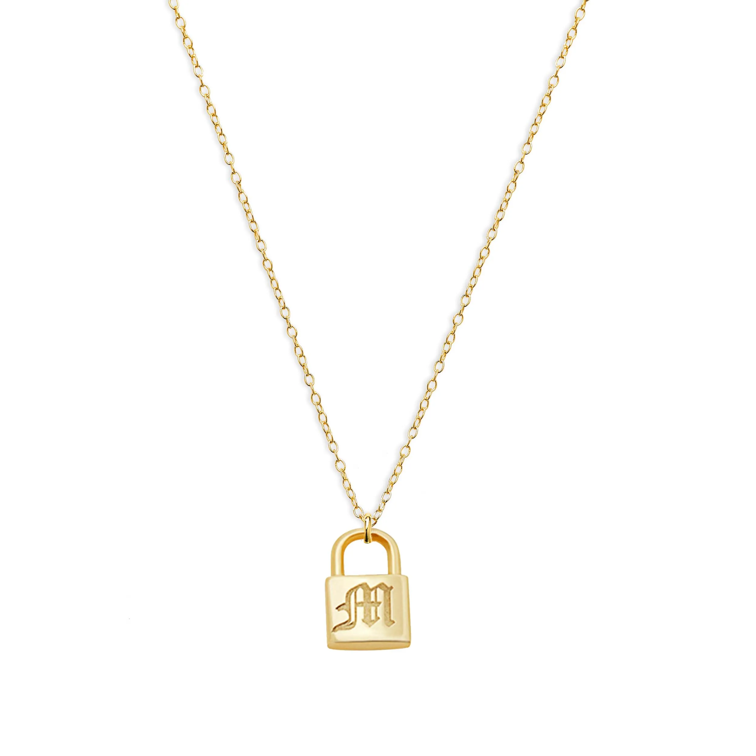 THE OLD ENGLISH ENGRAVED LOCK NECKLACE