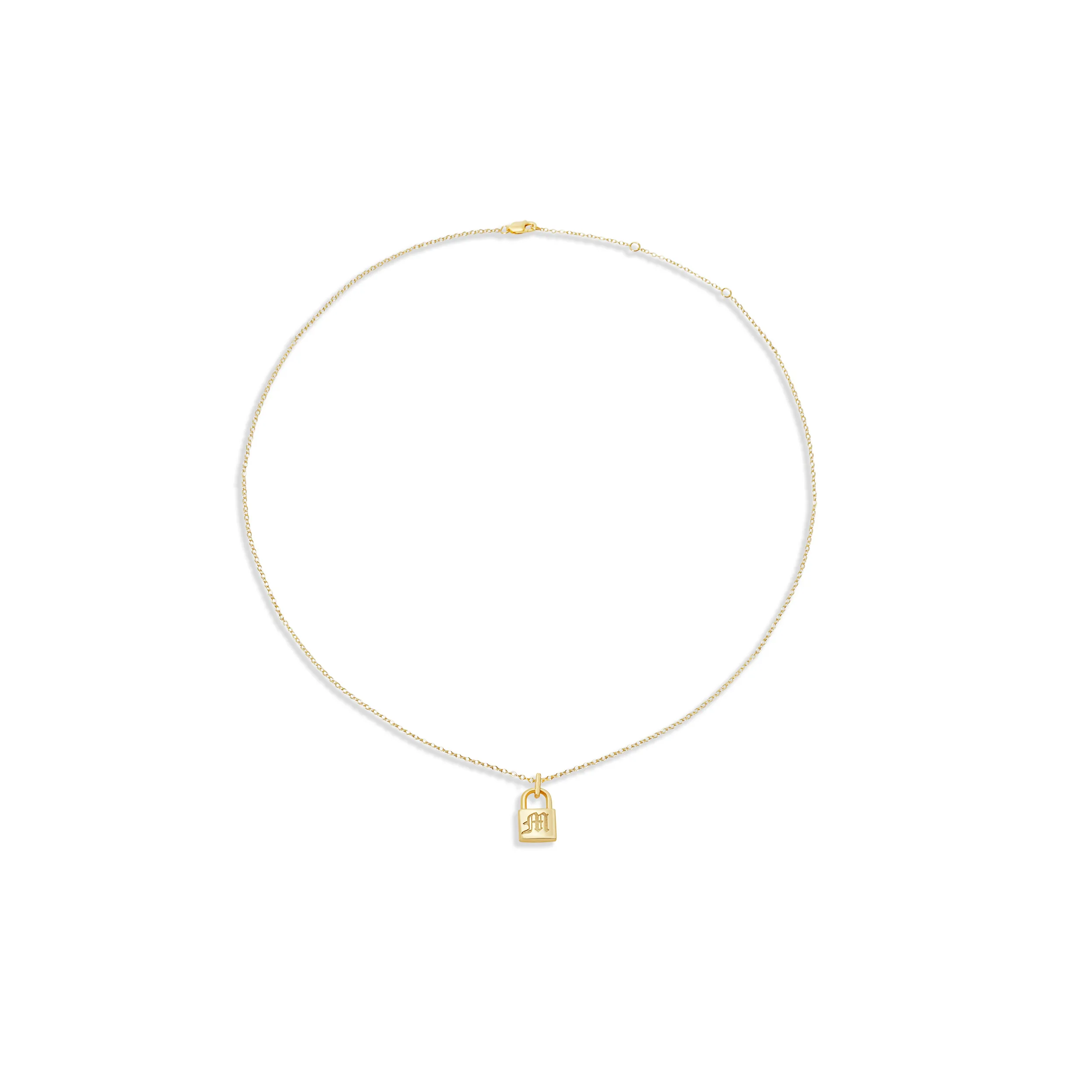 THE OLD ENGLISH ENGRAVED LOCK NECKLACE