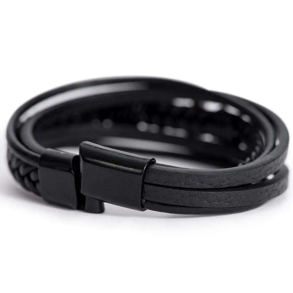 To My Man, Big Crazy Beautiful World Men's Cross Bracelet