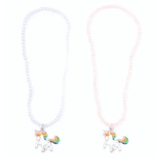 Unicorn Pendant Beaded Necklace