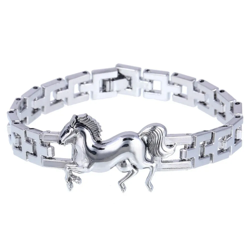 Vintage Horse Charm Bracelet