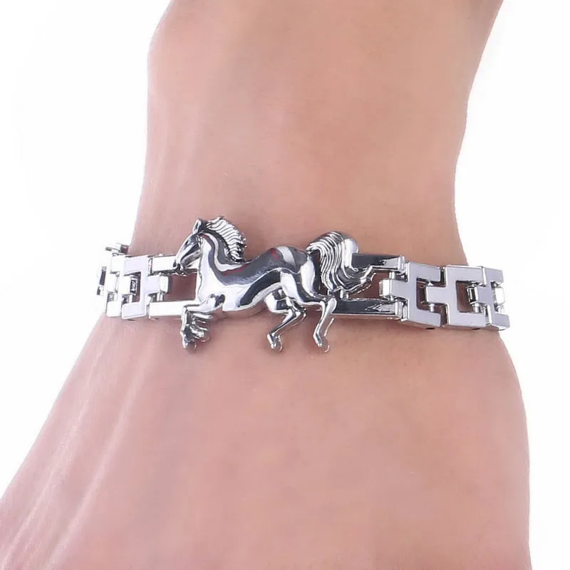 Vintage Horse Charm Bracelet