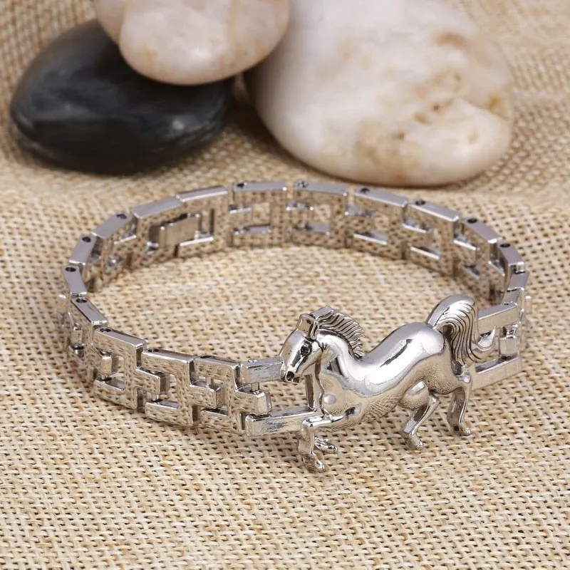Vintage Horse Charm Bracelet