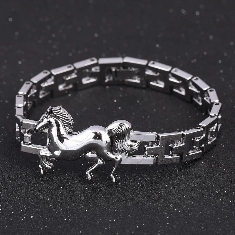 Vintage Horse Charm Bracelet