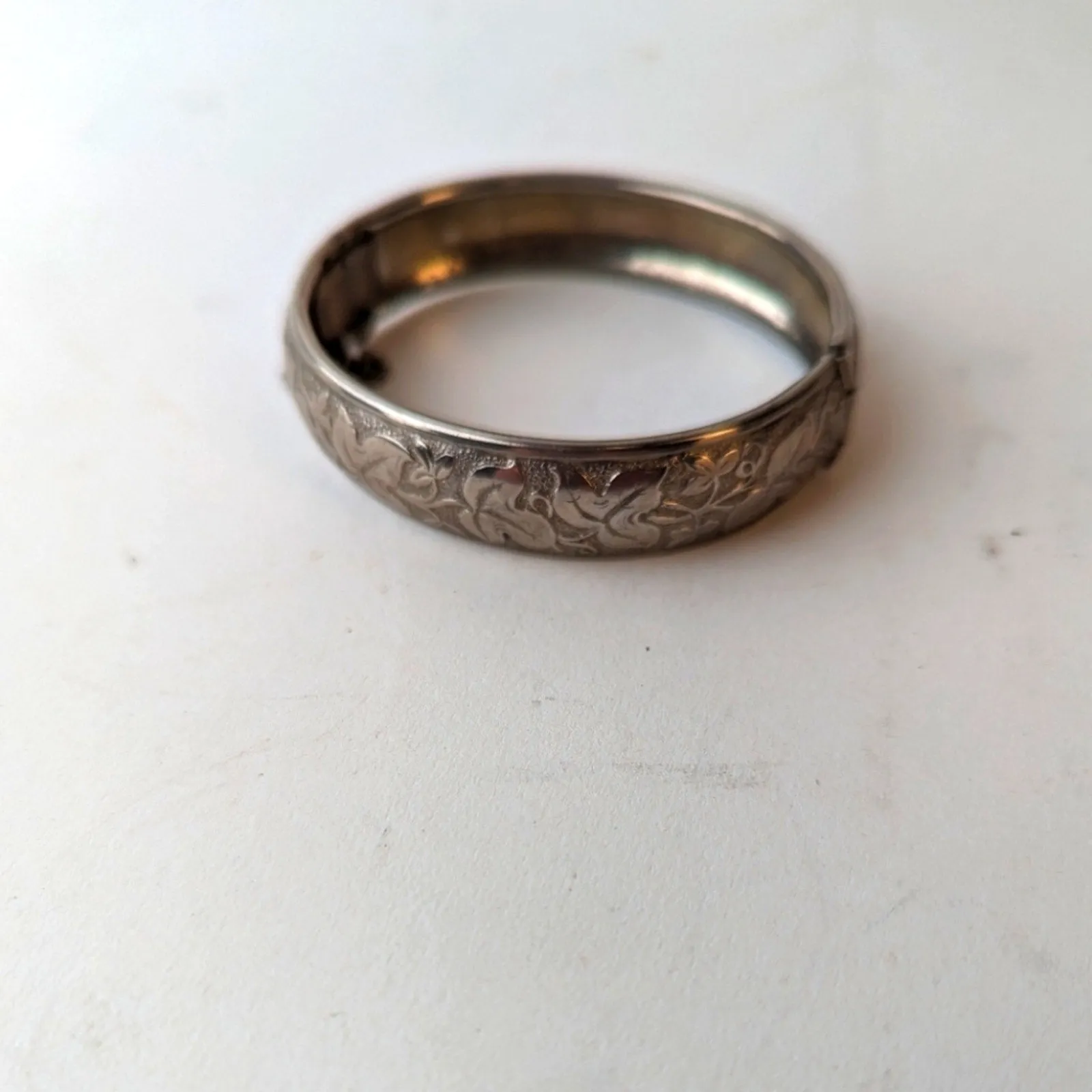 Vintage Silver Engraved  Bangle