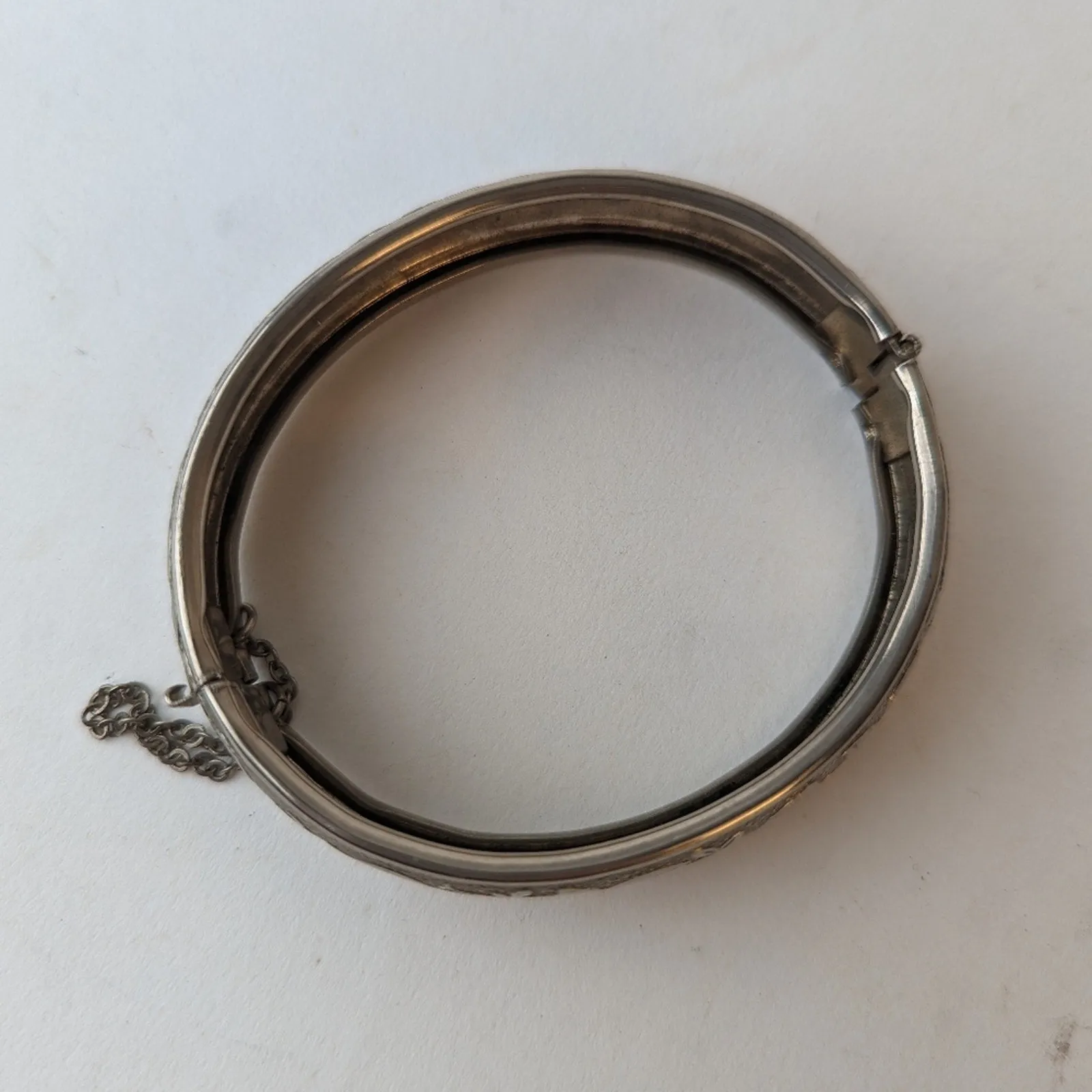 Vintage Silver Engraved  Bangle